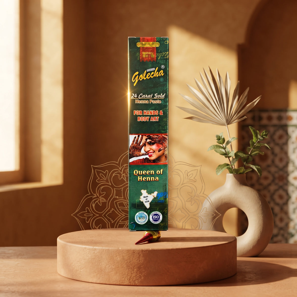Golecha 24K Gold Henna – Traditionelle Henna-Paste für Hand & Body-Art