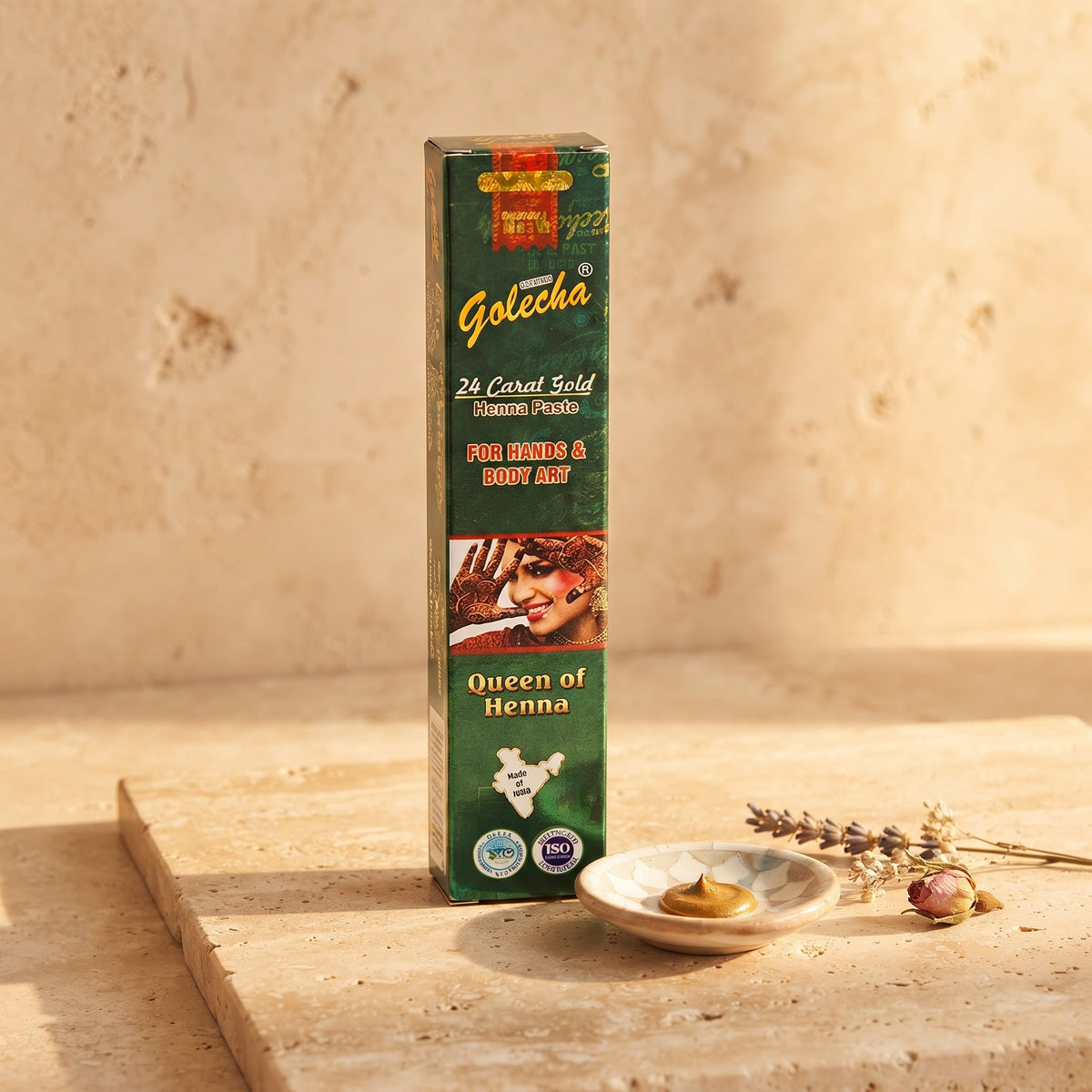 Golecha 24K Gold Henna – Traditionelle Henna-Paste für Hand & Body-Art
