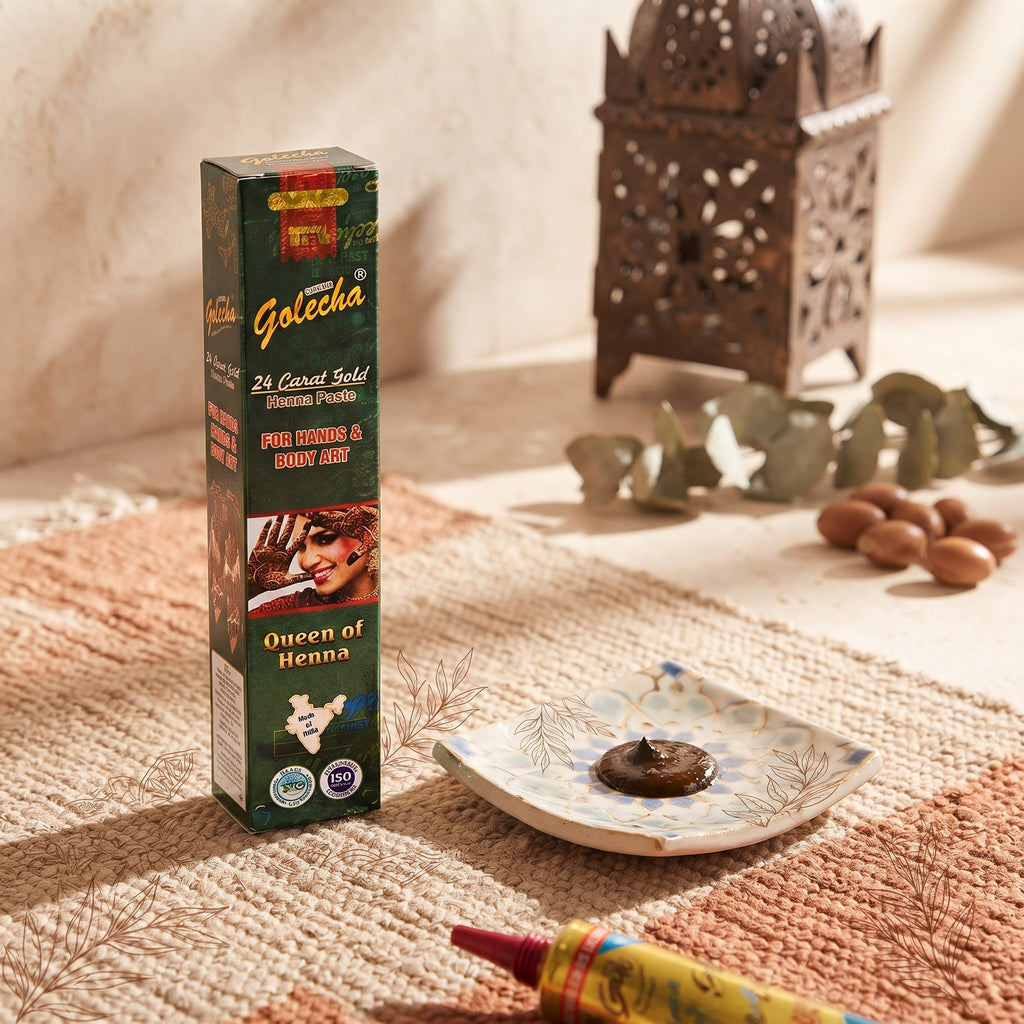 Golecha 24K Gold Henna – Traditionelle Henna-Paste für Hand & Body-Art