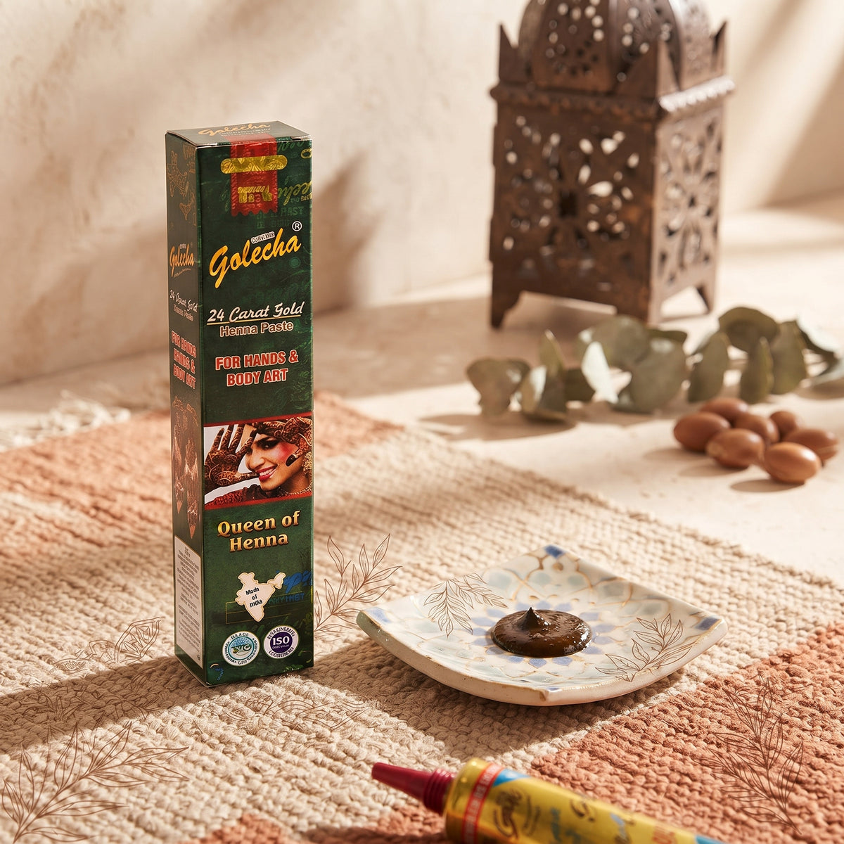 Golecha 24K Gold Henna – Traditionelle Henna-Paste für Hand & Body-Art