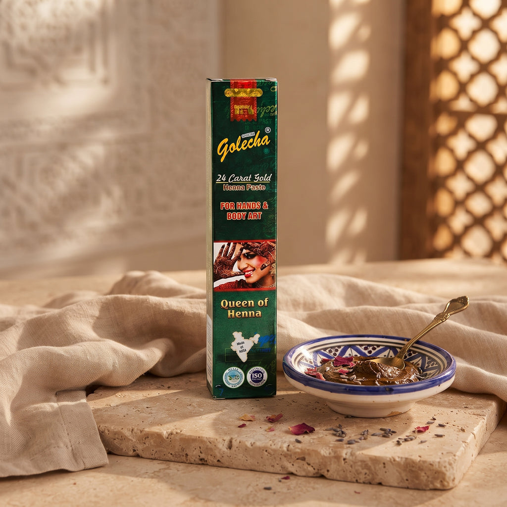 Golecha 24K Gold Henna – Traditionelle Henna-Paste für Hand & Body-Art