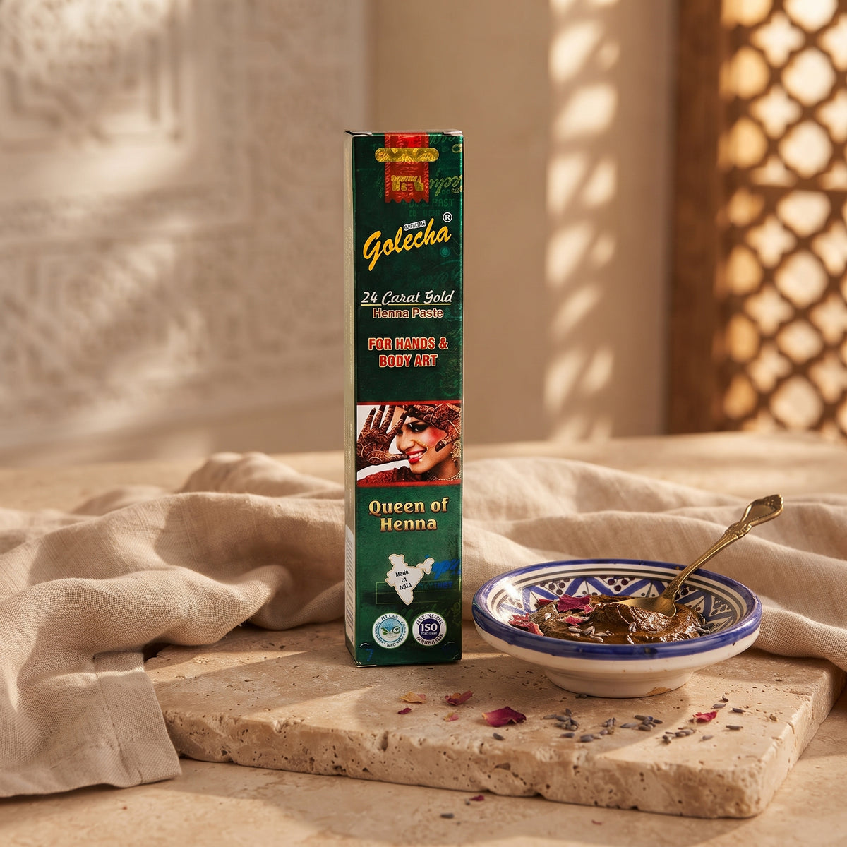 Golecha 24K Gold Henna – Traditionelle Henna-Paste für Hand & Body-Art