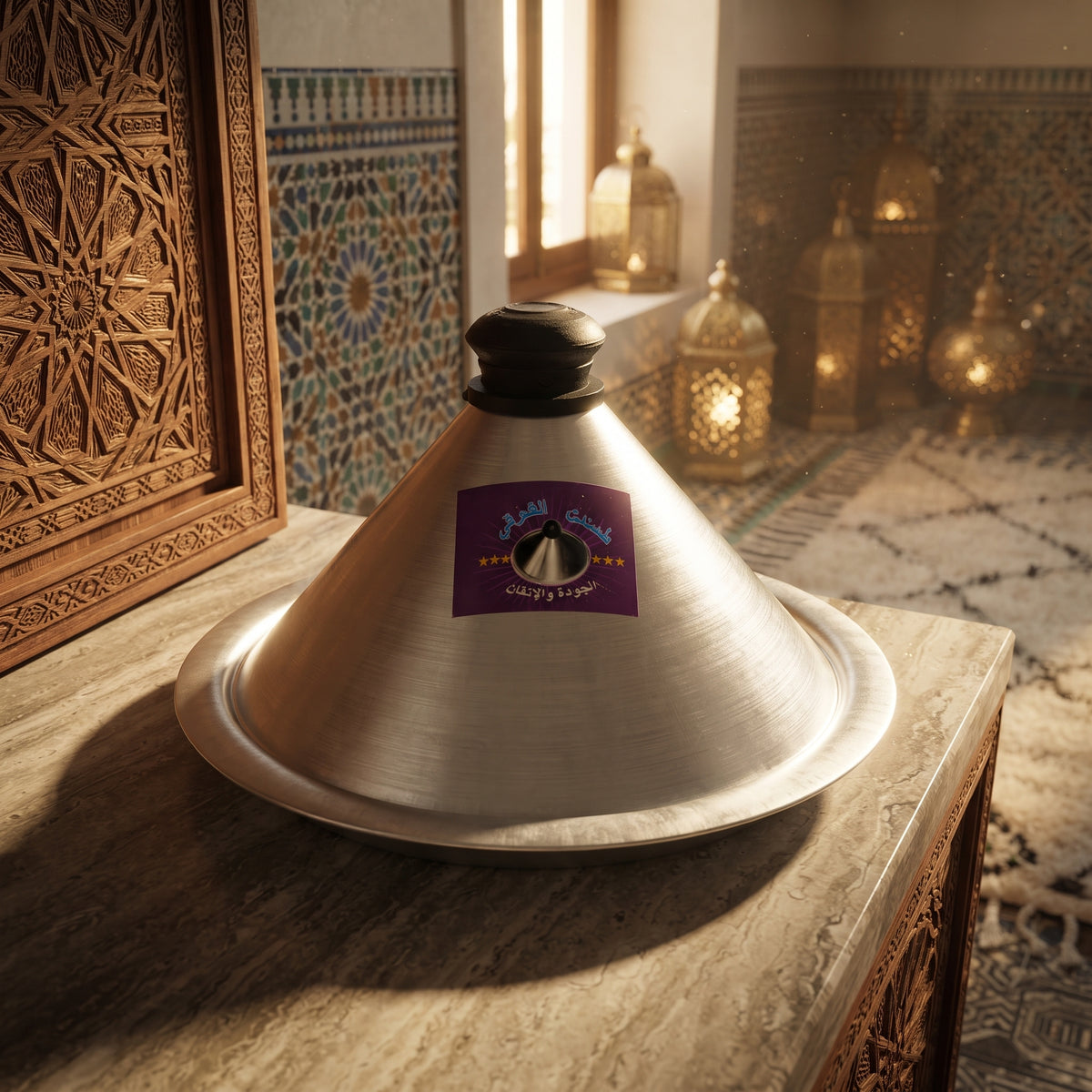Traditioneller marokkanischer Metall-Tajine